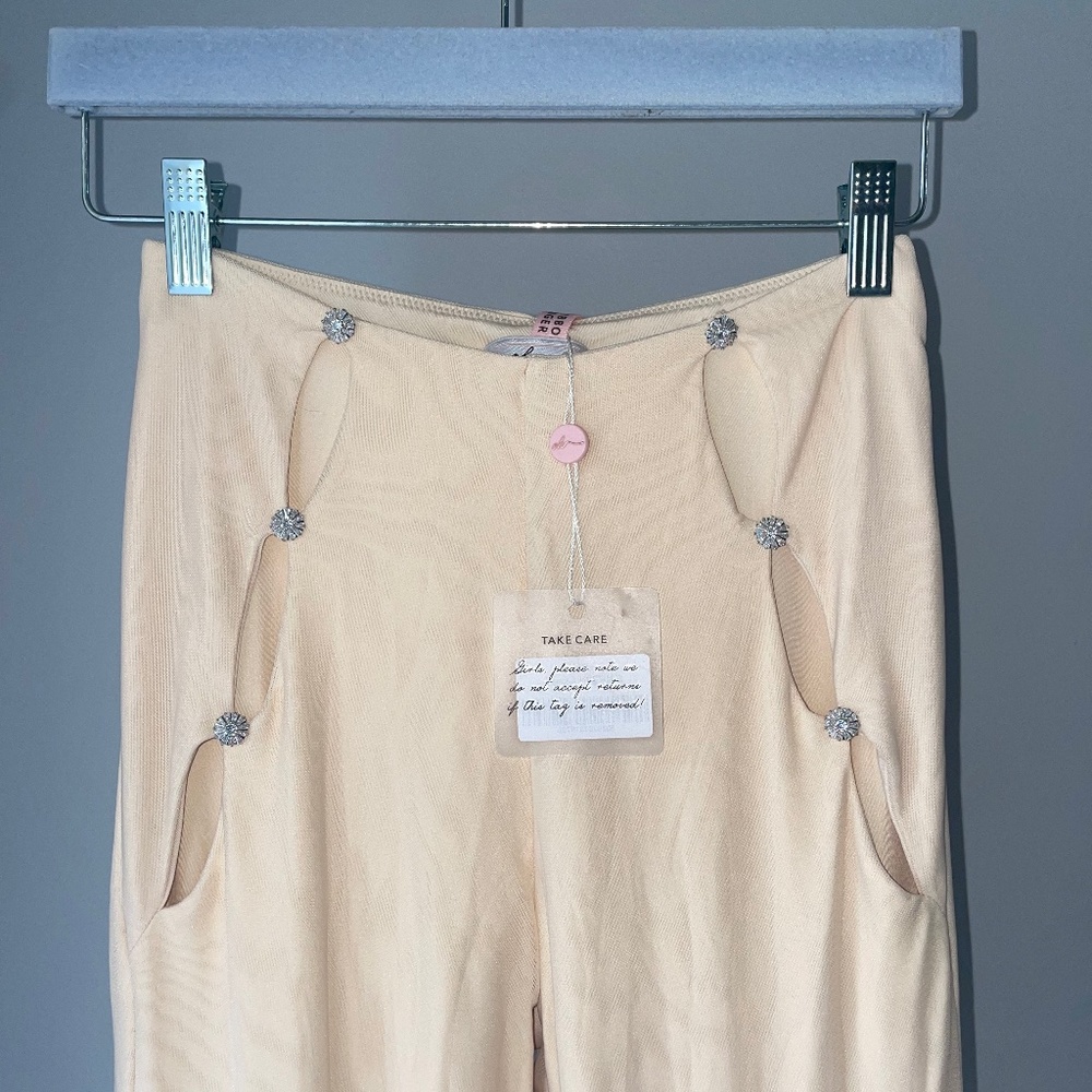 Oh Polly Sand Cut Out Leggings